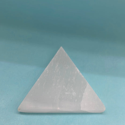 Selenite Block Triangle - 7cm